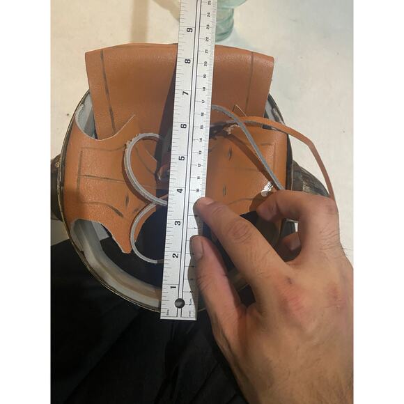 Hapadaca Enterprises Hand Made Viking Helmet Replica Steel and Real Horns - Picture 9 of 10